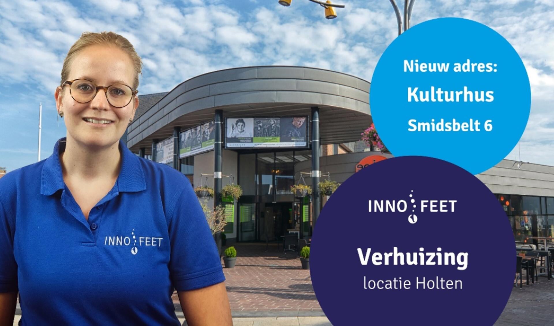 Stephanie van Innofeet helpt mensen met voetproblemen in het Kulturhus Holten.