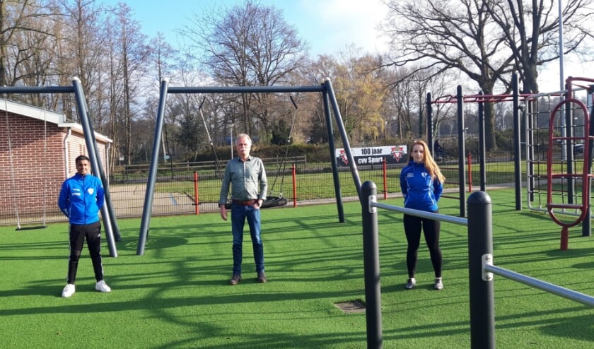Mitchel Ganeshi (GV Sportlust), Tom van Veen (CVV Sparta) en Lisa Aintsley (GV Sportlust).