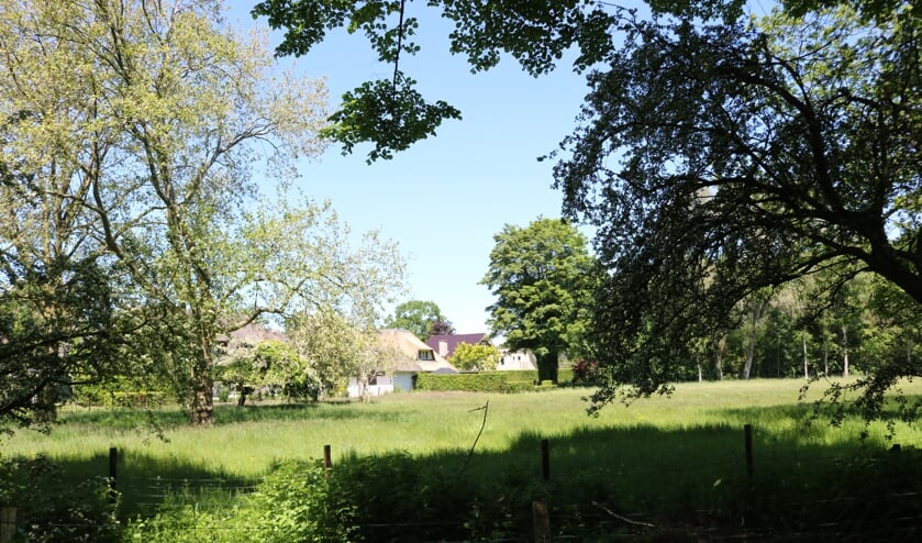 RIJSSEN - Het bouwgebied voor drie woningen achter de Stokmansveldweg gezien vanaf de Korteboslaan.