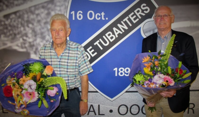 <p>Thijs Groot en Wim ter Horst werden gehuldigd. (Foto: Jeroen Ruijter)</p>