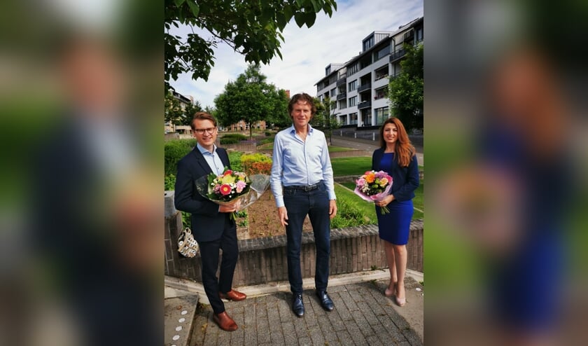 <p>Jaimi van Essen, Louis Nijmeijer en Mari Ailo-Zaia: hoge <br>verwachtingen voor de komende gemeenteraadsverkiezingen.</p>