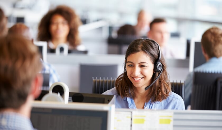 Algemene foto van een callcenter medewerker