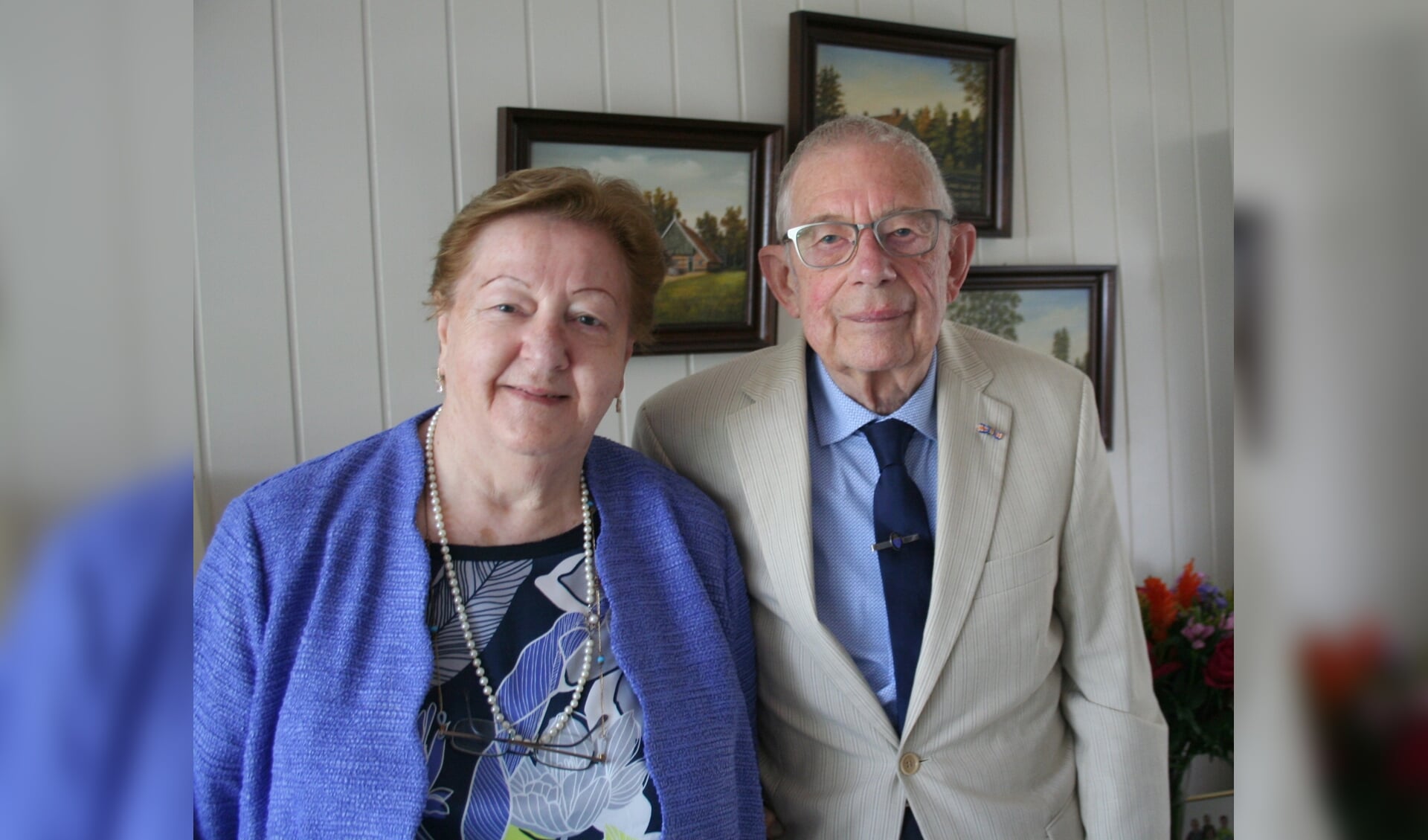 Het echtpaar Valkema-Kramer uit Oldenzaal vierde afgelopen week hun 60-jarig huwelijksjubileum.
