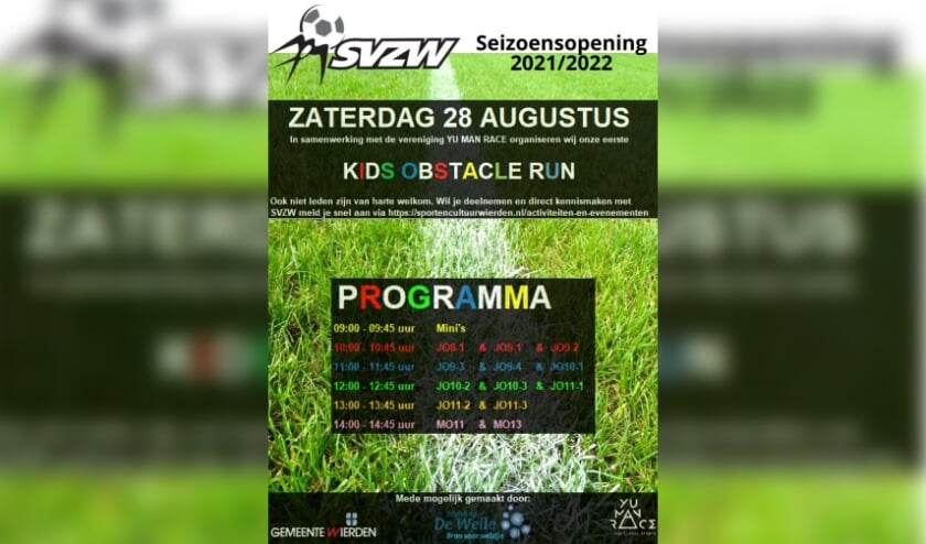 <p>Een programma vol uitdagingen tijdens de Kids Obstacle Run op 28 augustus bij SVZW.</p>