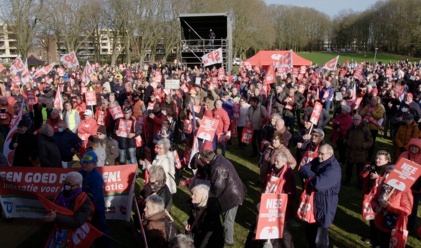 Demonstratie voor hogere pensioenen in Utrecht