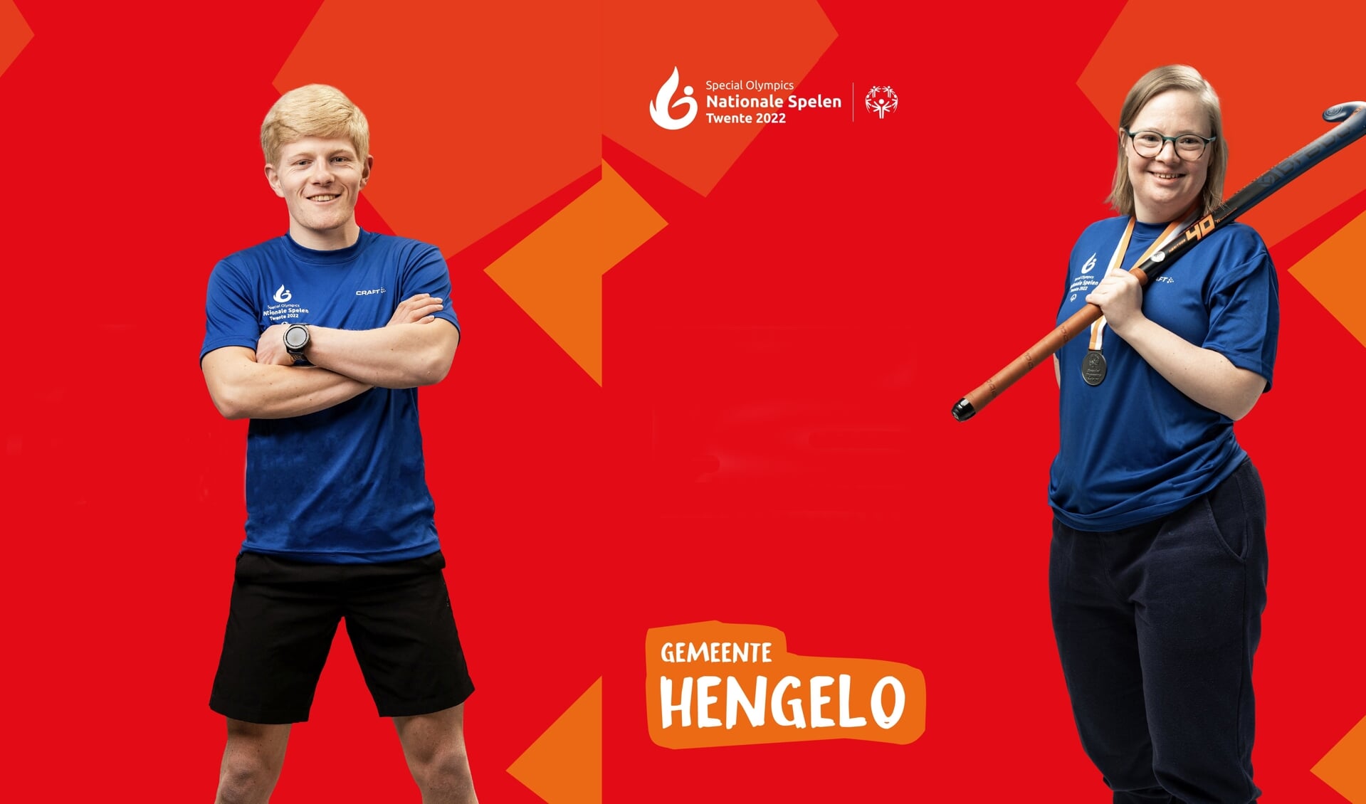 Friso Roeleveld en Sanne Droste verheugen zich op de Special Olympics. 