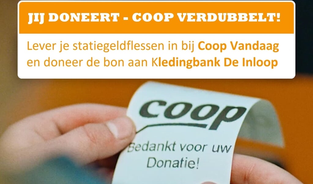 Coop steunt kledingbank De Inloop.