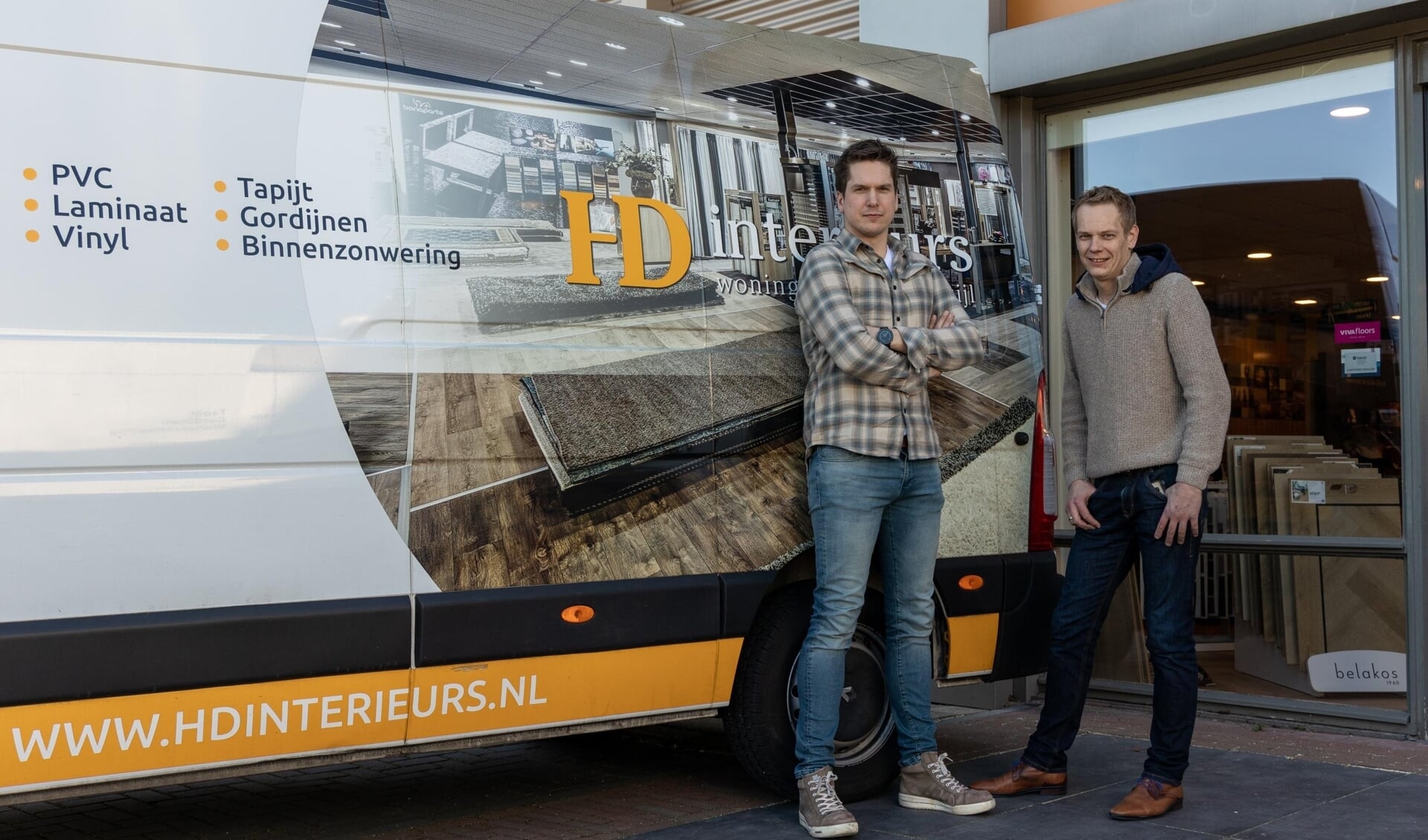 Maarten Altink (rechts) en Erjan Brinks zullen samen HD Interieurs gaan aansturen. 