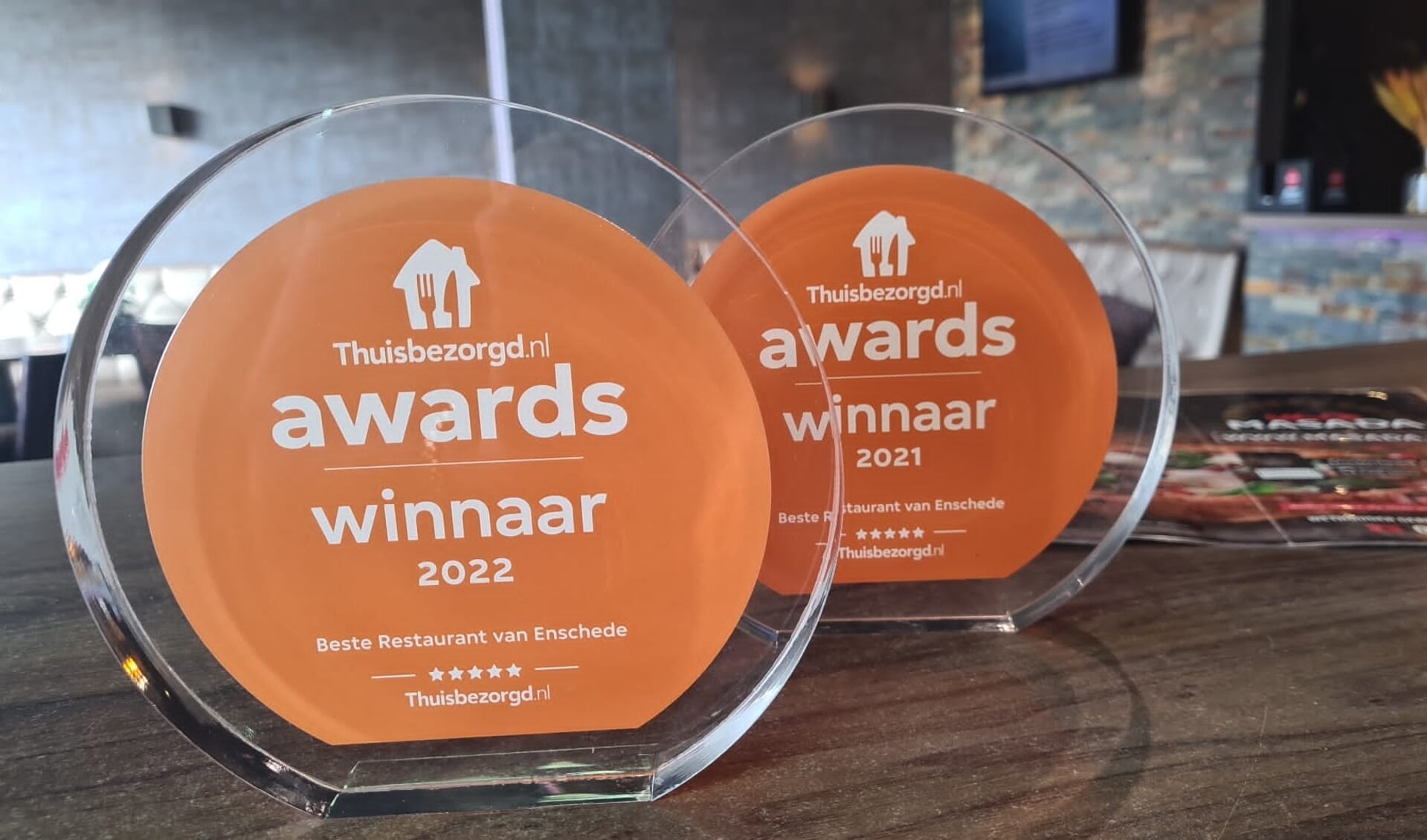 Restaurant Masada viel wederom in de prijzen bij de Thuisbezorgd Awards 2022. Het is de derde keer dat zij deze winnen.