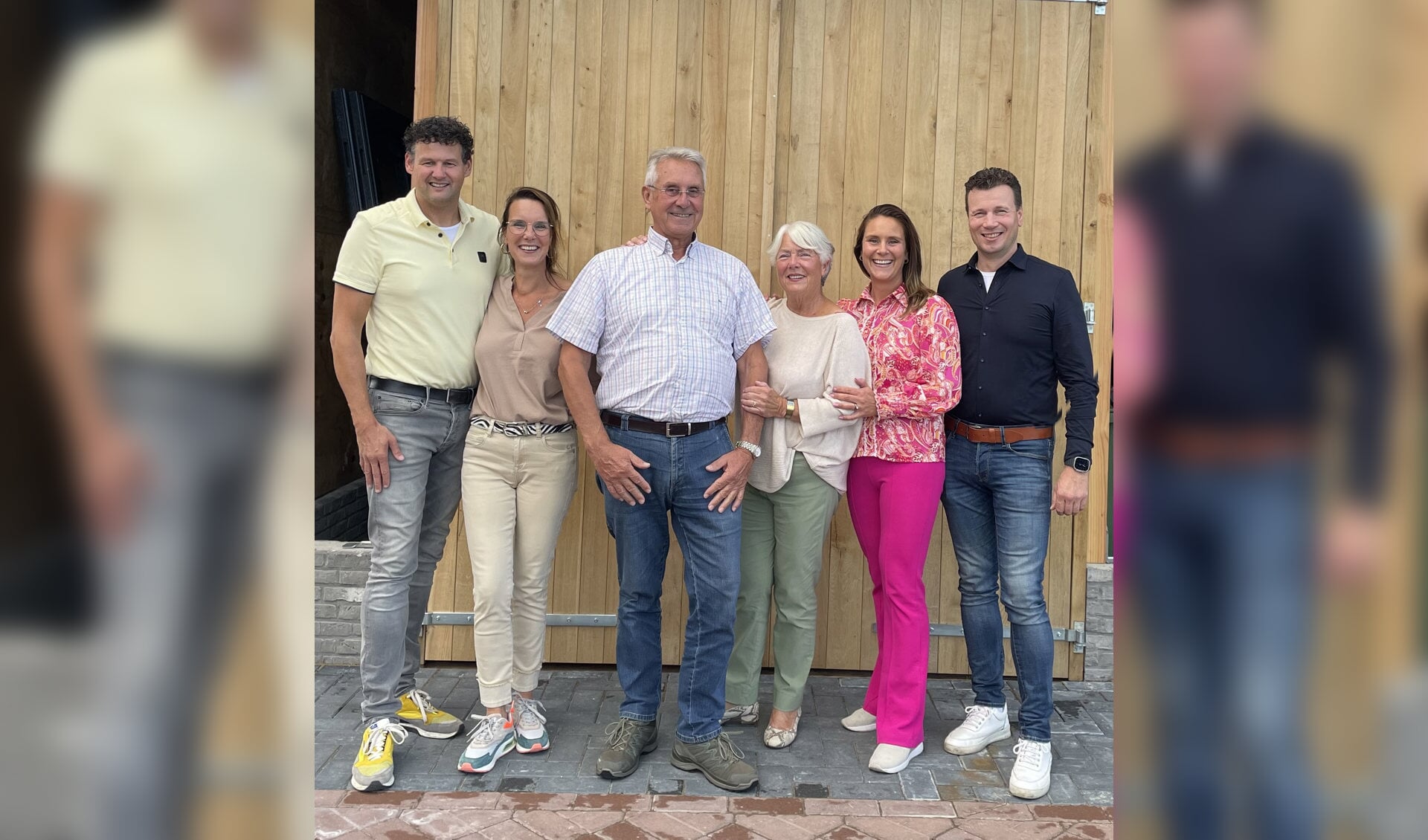 V.l.n.r.: Jochem Boers, Judith Schwering, Ben & Ine Schwering, Margoth Schwering en John Vlutters.