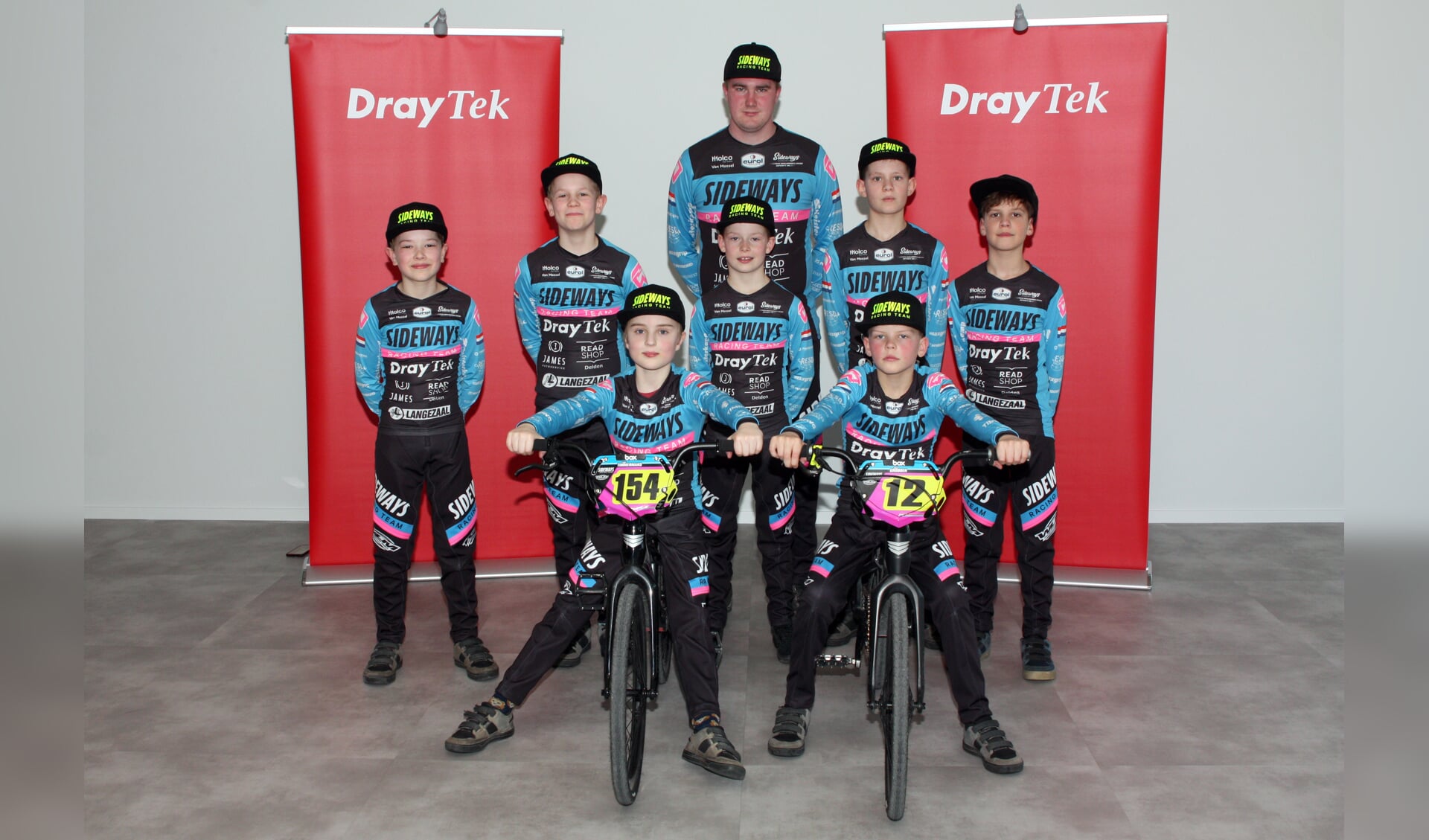 Het Sideways BMX Racing Team. Eigen foto. 