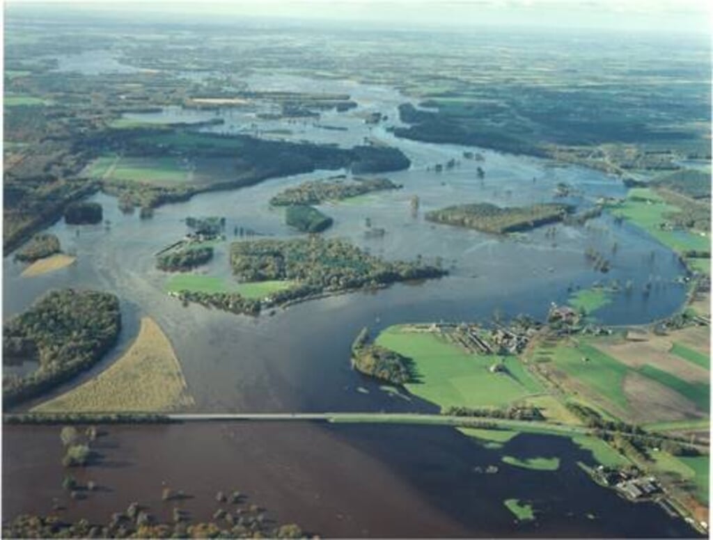 Overstroming van de Dinkel in augustus 2010.
