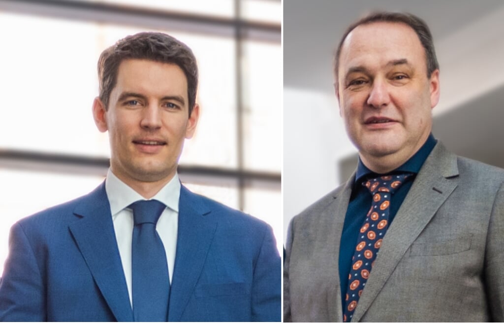 RIJSSEN - De wethouders Erik Wessels (links) en Ben Beens (SGP) scoren hoog in lijst van beste bestuurders van Twente. 