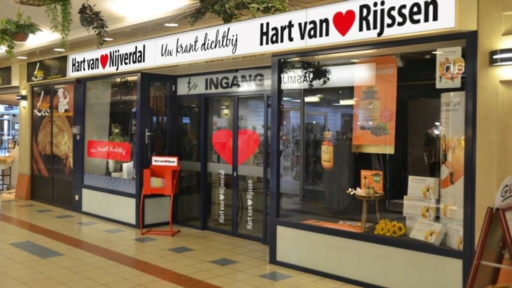 RIJSSEN - Het kantoor van Hart van Rijssen in winkelcentrum De Hoge Wal. 
