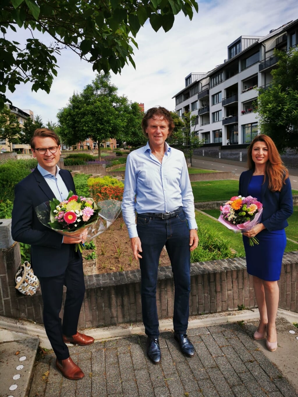 Jaimi van Essen, Louis Nijmeijer en Mari Ailo-Zaia: hoge verwachtingen voor de komende gemeenteraadsverkiezingen.