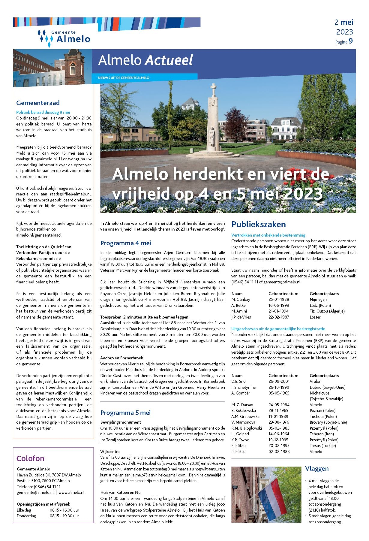 Editie voorpagina