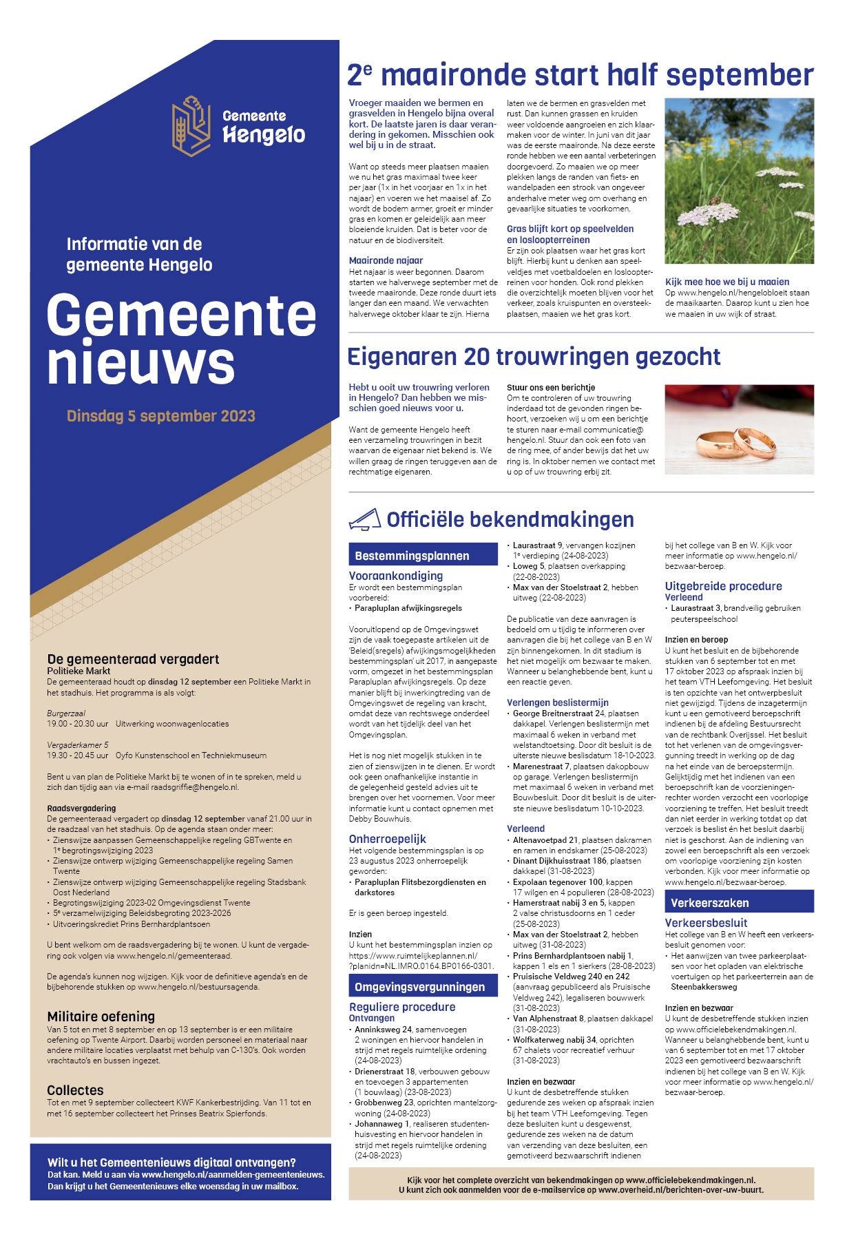 Editie voorpagina
