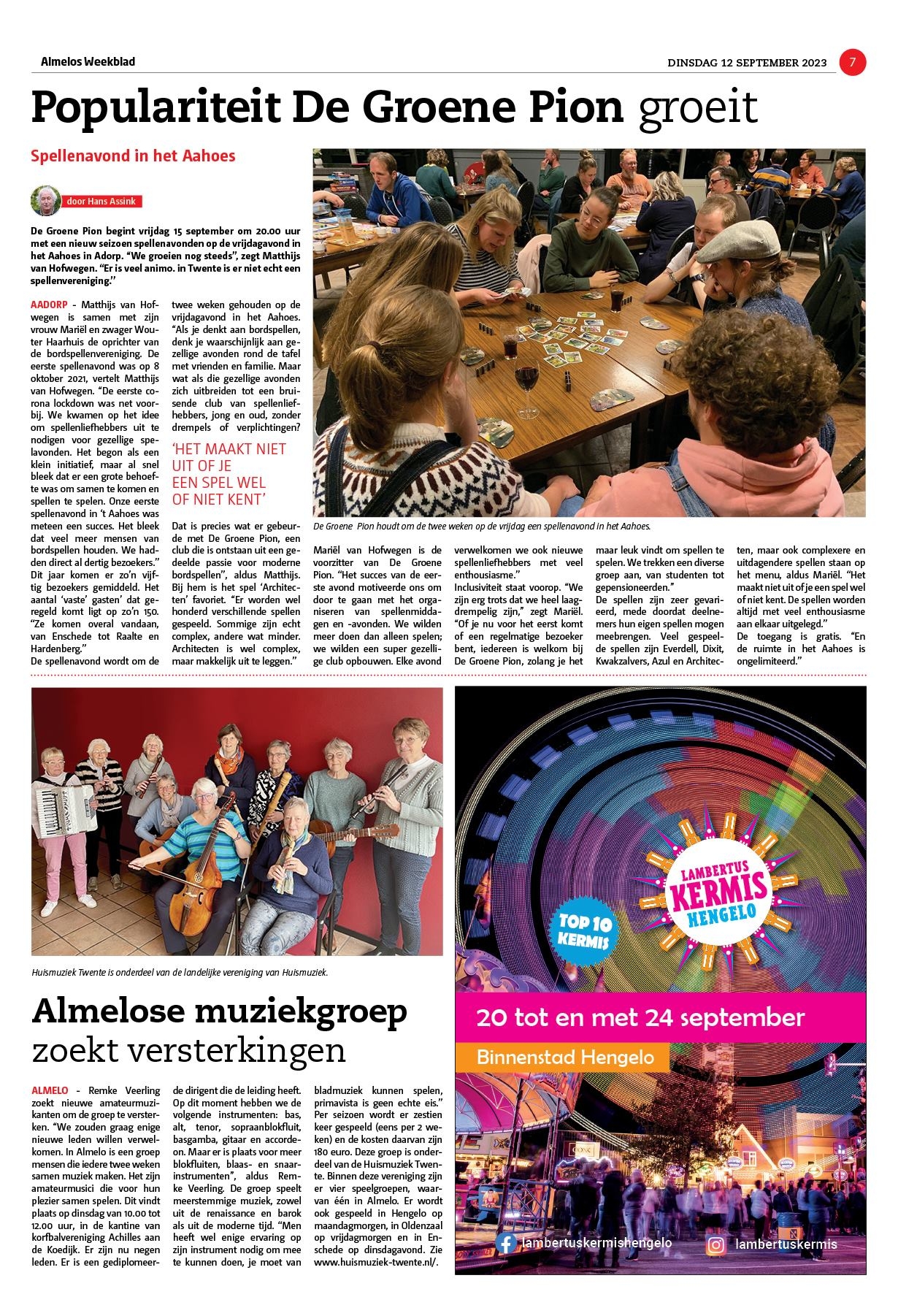 Editie voorpagina