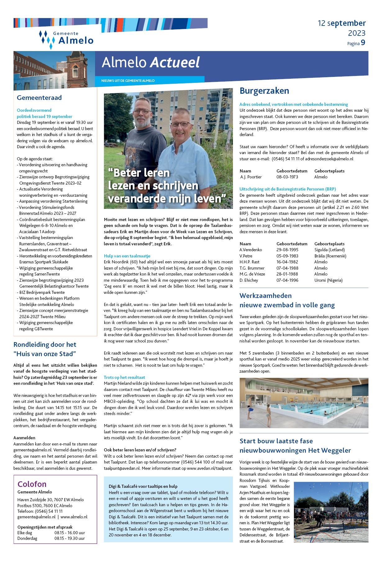 Editie voorpagina