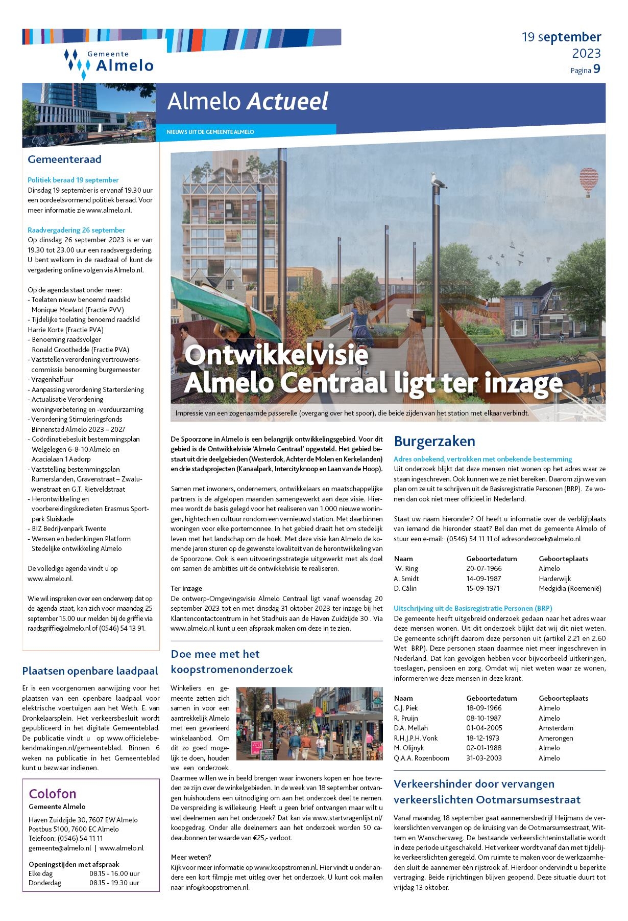 Editie voorpagina