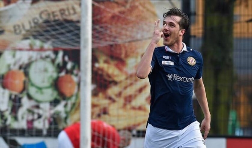 Martijn Leenderts heeft net een zuivere hattrick gemaakt tegen Alexandria'66