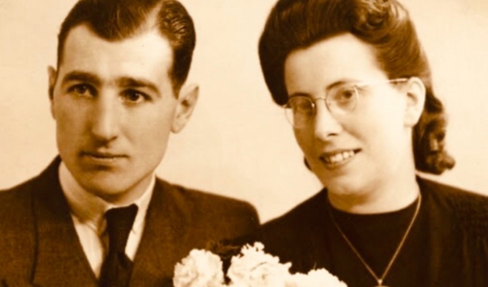 Trouwfoto ouders Fred Marree tijdens de oorlog