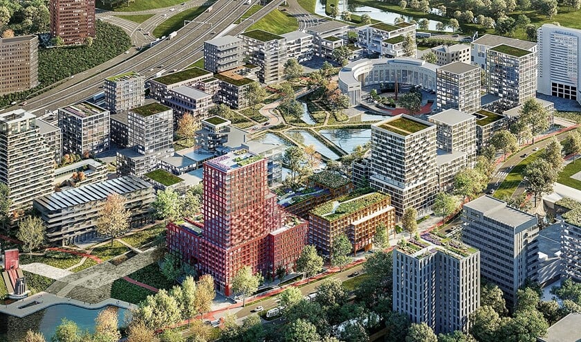 Artist impressie van het toekomstige Brainpark I. Foto: GROUP A-YuconVR