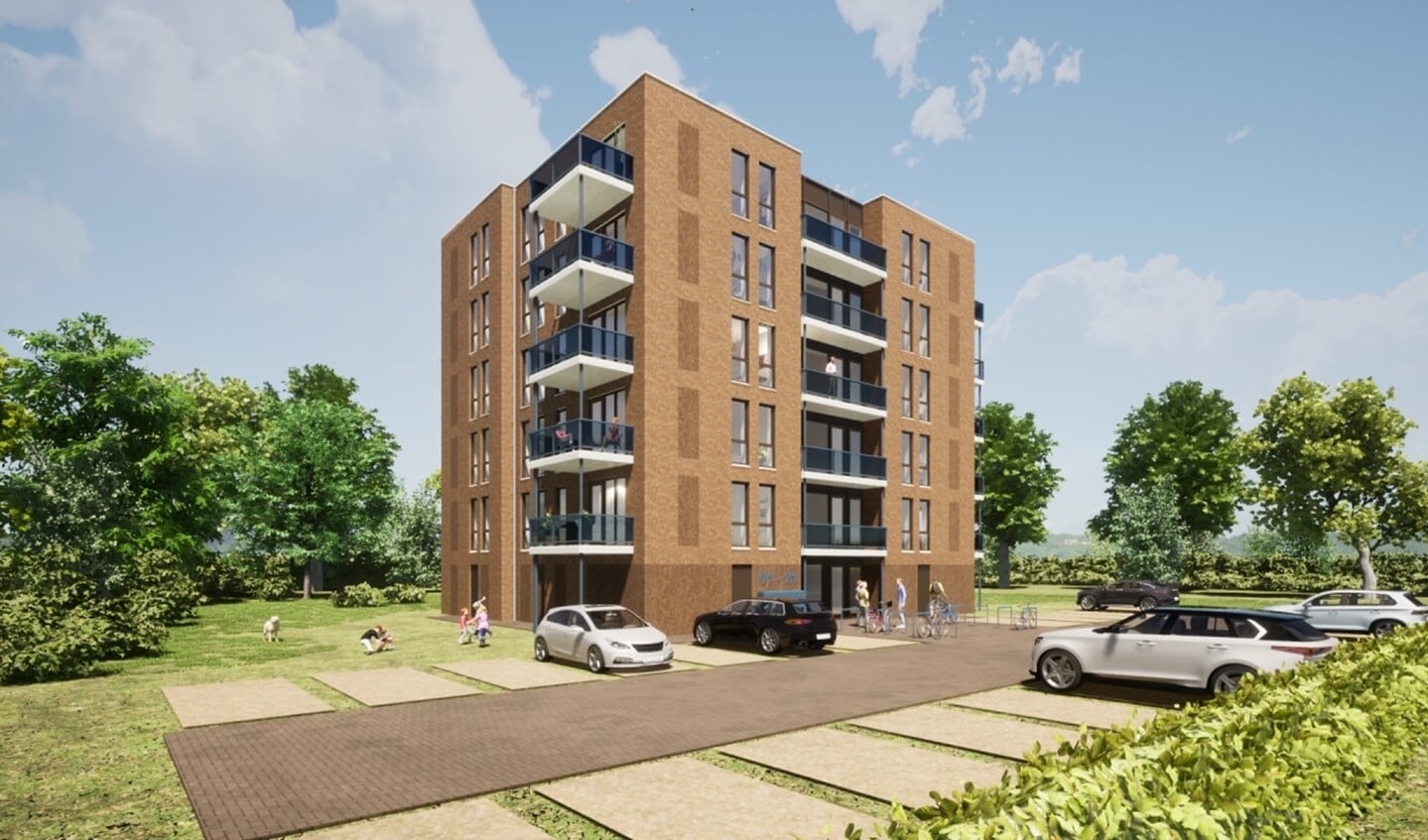'We hebben een appartementencomplex ontwikkeld dat, met parkeerplaatsen erbij, past op een stukje grond van 1000 vierkante meter.'