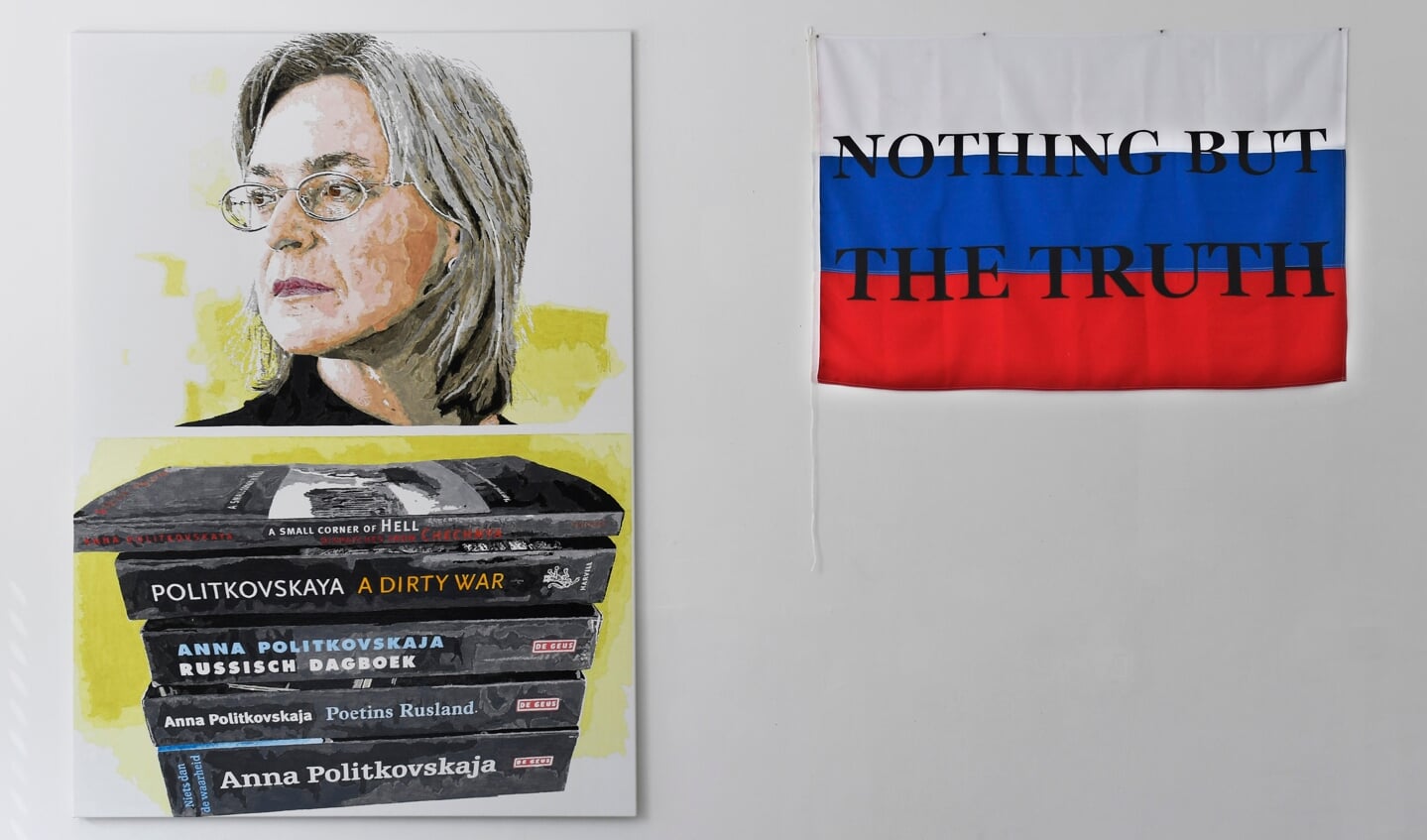Peter Koole, Anna Politkovskaya boeken. Foto: Peter Hilz