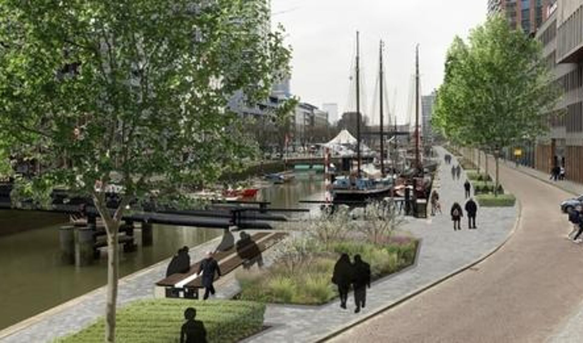 Nieuw ontwerp Wijnhaven van de gemeente Rotterdam.