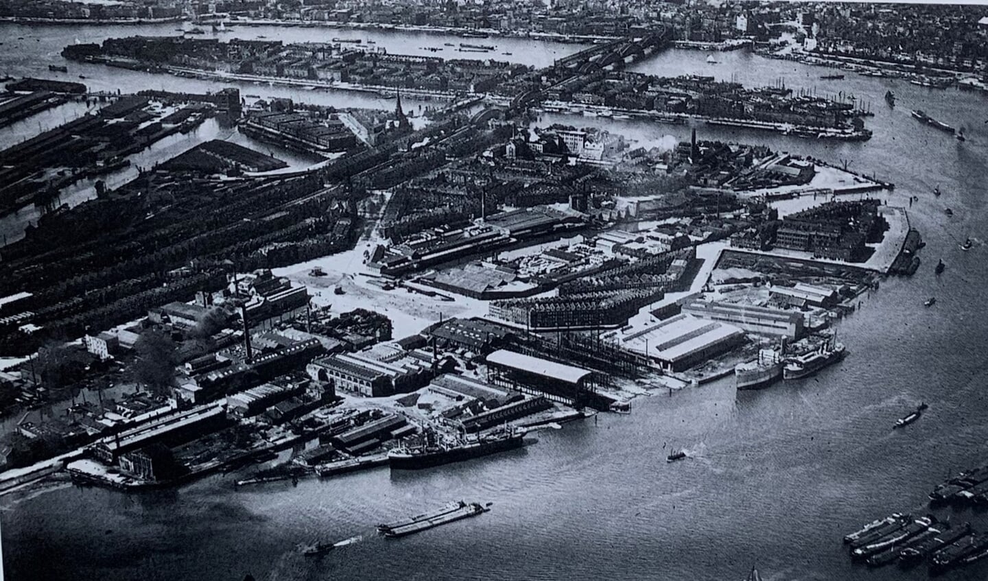 Gezicht vanaf het zuiden op het Noordereiland, anno 1923. Foto: KLM Aerocarto