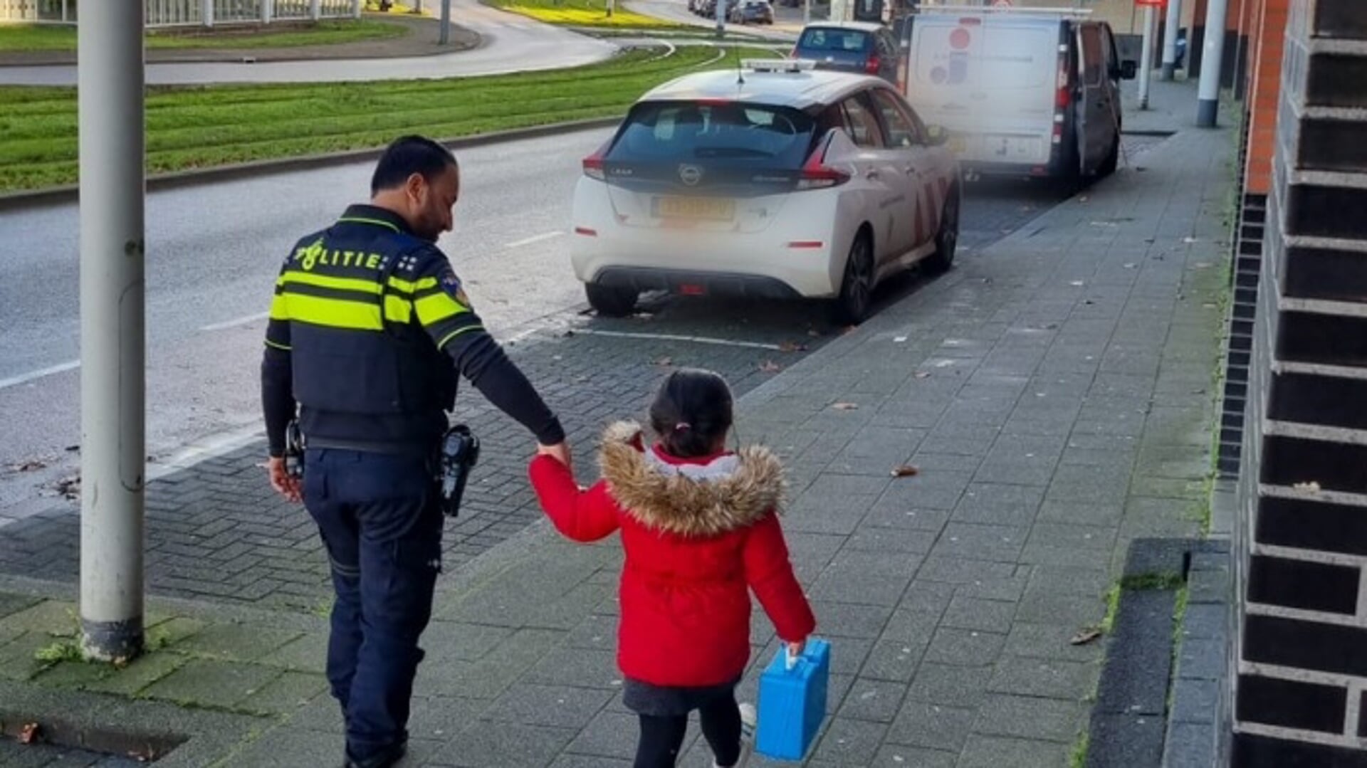 Het politiebureau werd omgetoverd tot kindvriendelijke zone. Foto: Politie Rotterdam