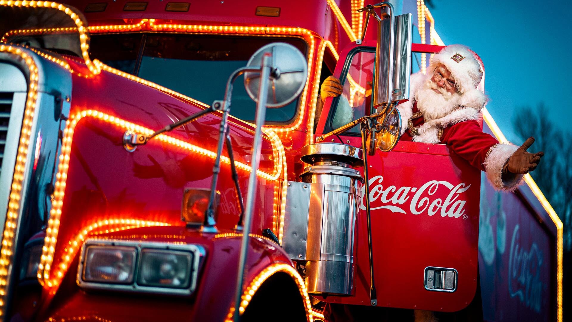 De wereldberoemde kersttruck staat op zondag 10 december voor de Markthal. Foto: Coca-Cola