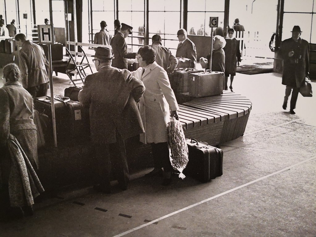 De bagagebanden in 1948. Foto: Daniël van de Ven