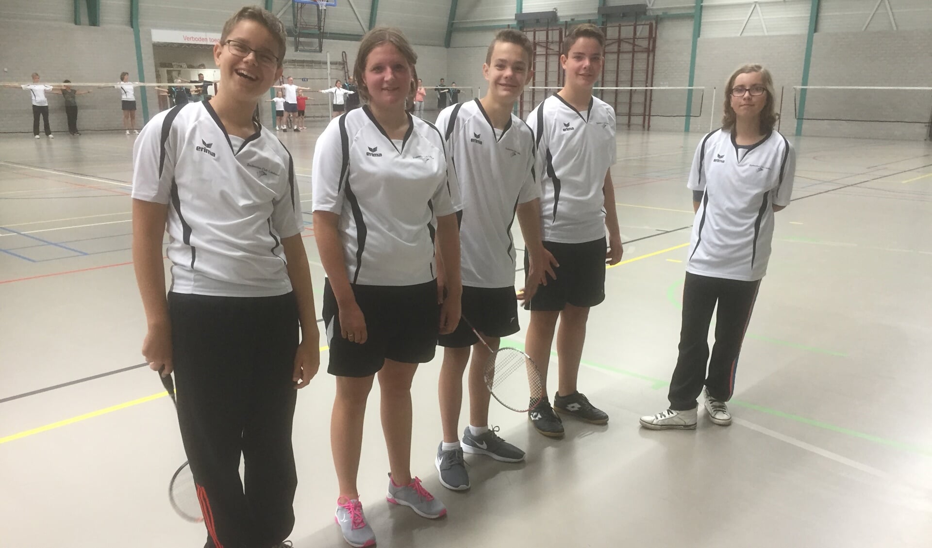 BCL-U15/Sportpoint Gemert met Margee Hilgerdenaar, Demi Migchels, Stijn Brouwers, Pepijn Kerkhof en Tim Kanters