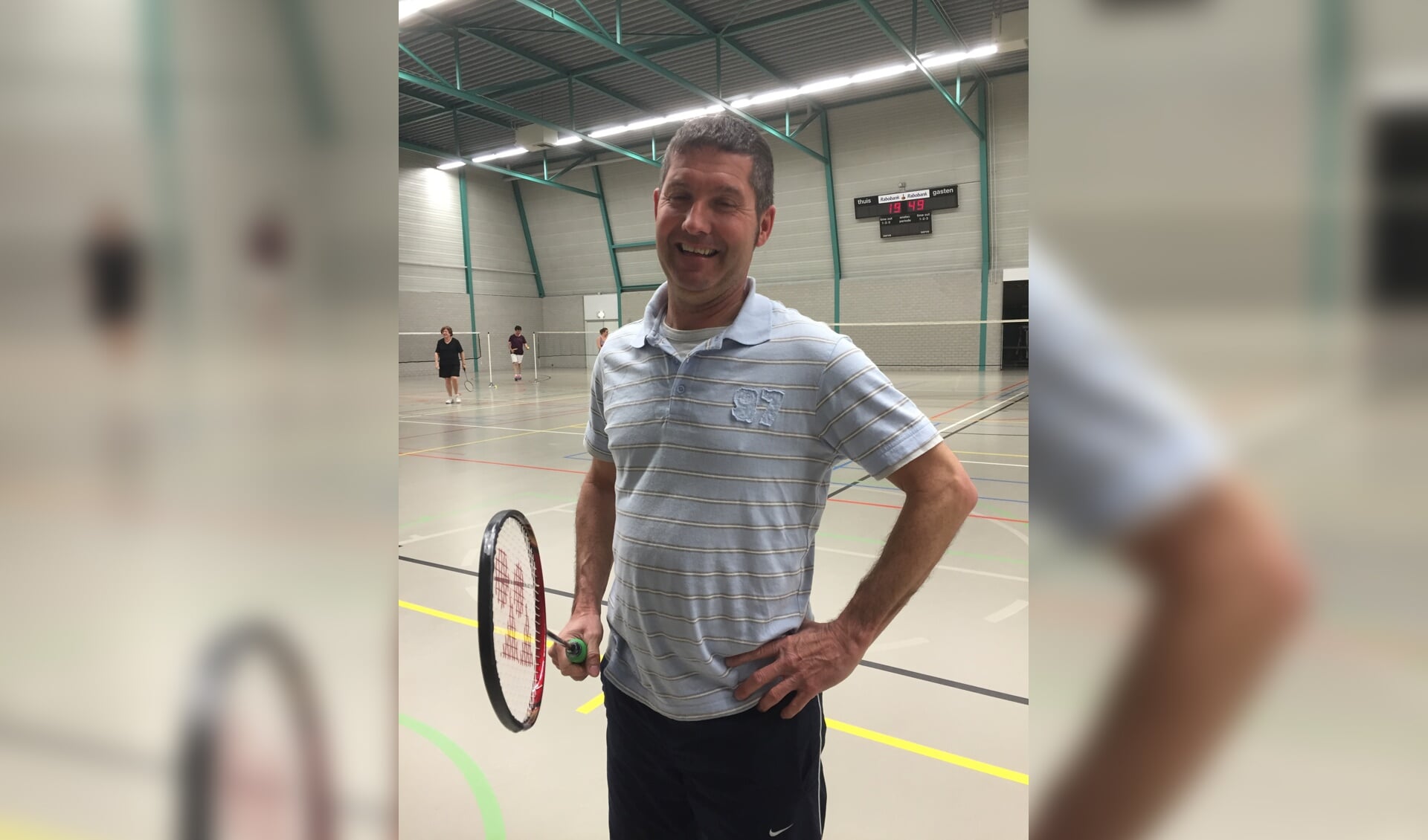 Bert Schepers is een van de fanatieke badmintonners bij Badminton Club Lieshout