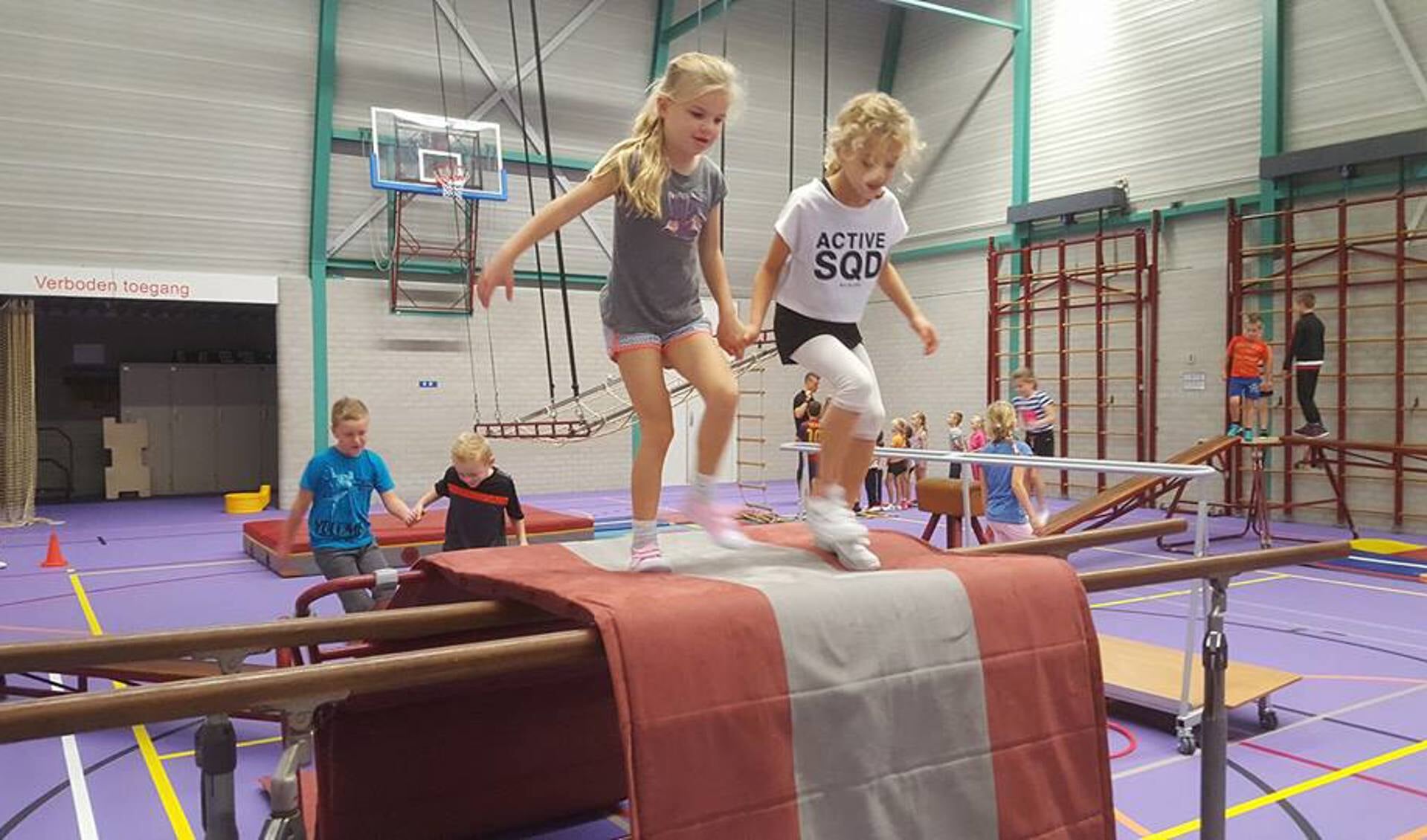'Wipe-out' in de gymzaal