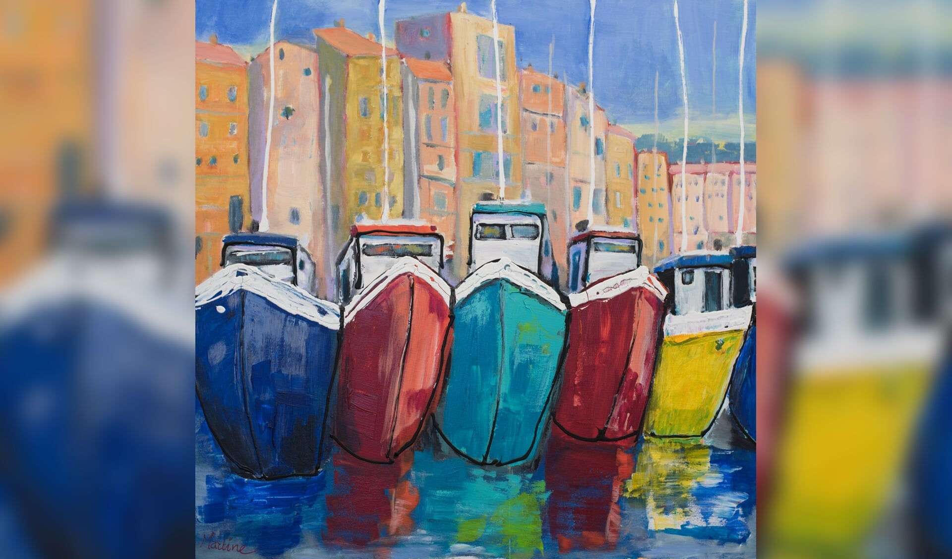 ‘Happyboats’, een werk van Martine van Noort