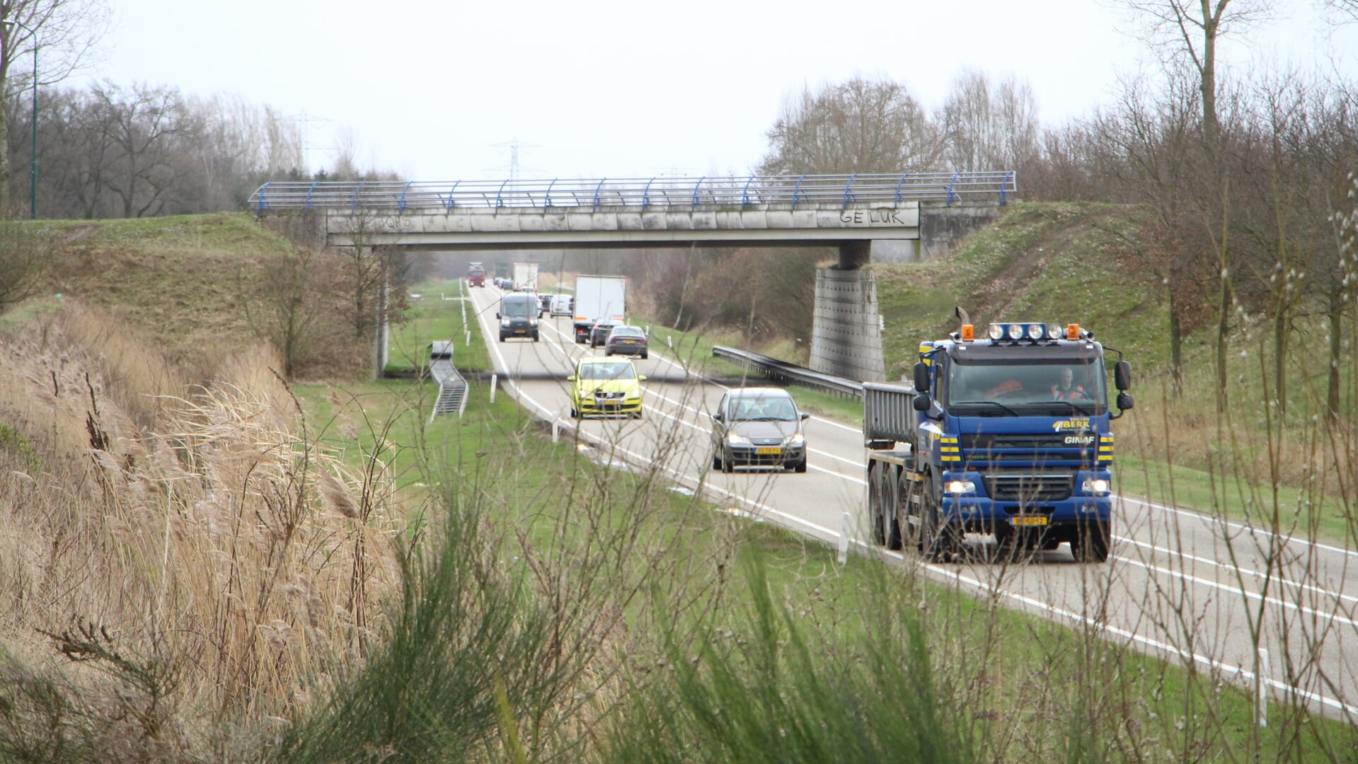 De N279, ter hoogte van Aarle-Rixtel
