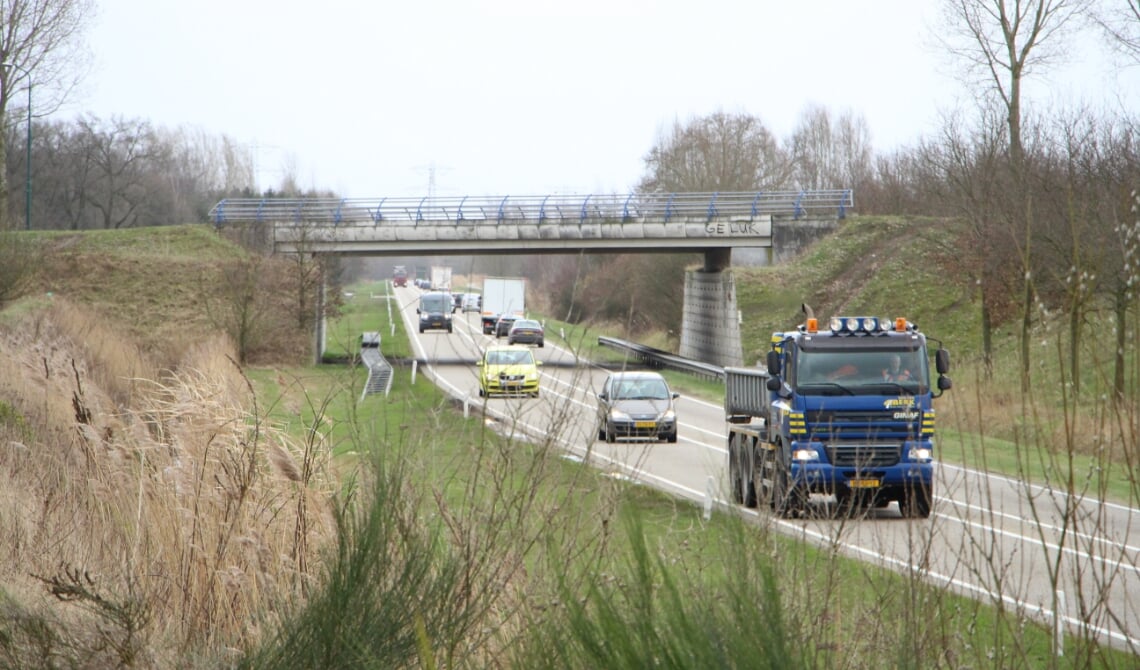 De N279, ter hoogte van Aarle-Rixtel