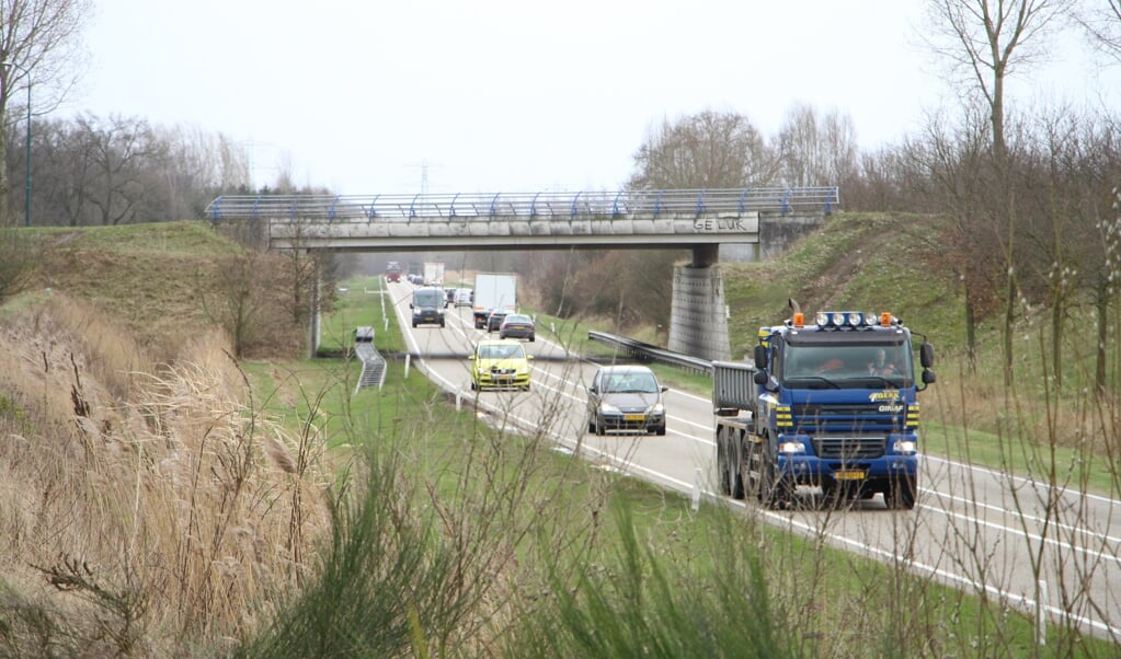 De N279, ter hoogte van Aarle-Rixtel