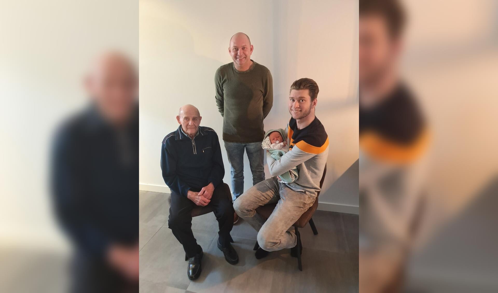 December 2019, vlnr: Bert sr., Bert jr., Sander met Sten