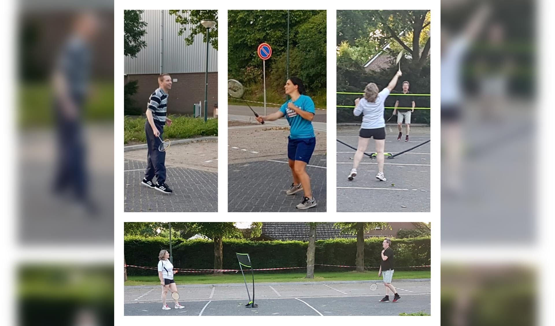 Ook de senioren van Badminton Club Lieshout zijn nu buiten aan het badmintonnen