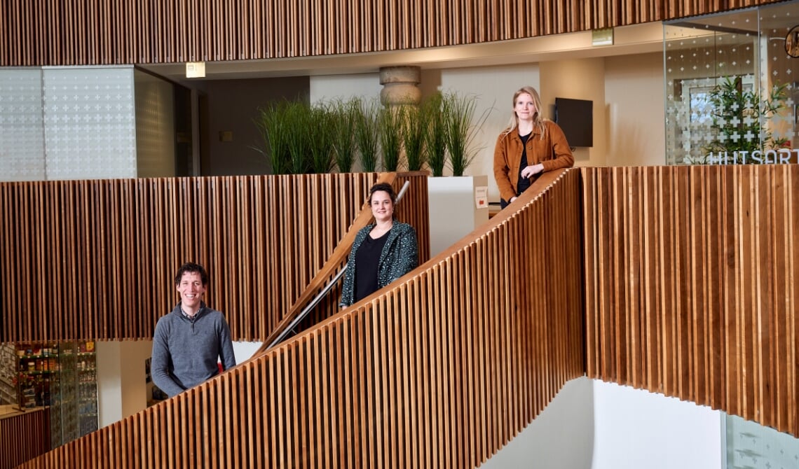 <p>Huisartsen Teun van de Ven, Emy Bunthof en Milou Schulten van huisartsenpraktijk Aarle-Rixtel.</p>
