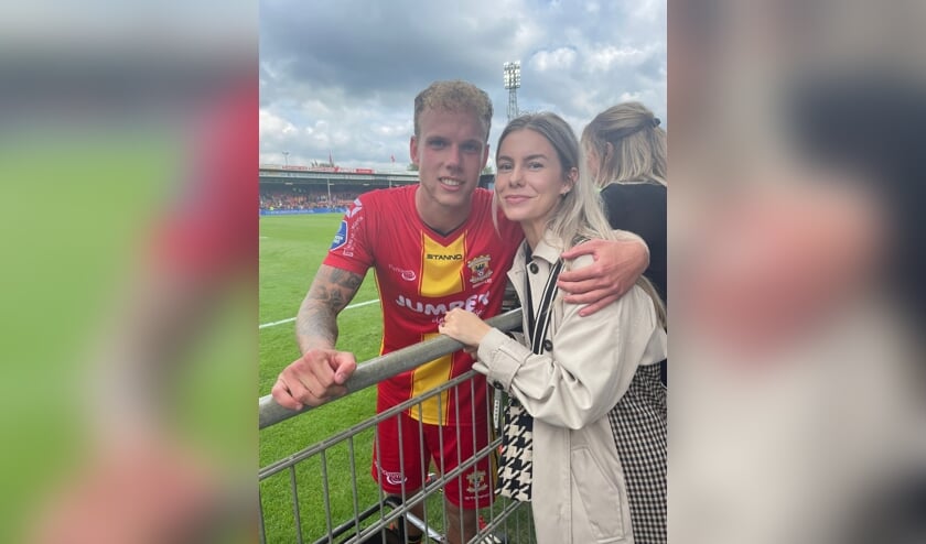 Luuk Brouwers met zijn vriendin Demi Scholten