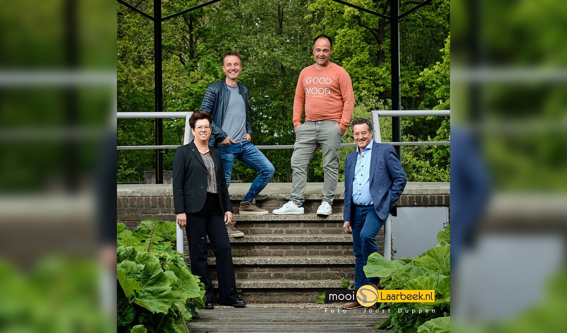 Lilian van Vijfeijken, Arian de Groot, Berry Huygens en Jos Vogels. Op de foto ontbreekt secretaris Jack Vlaming.