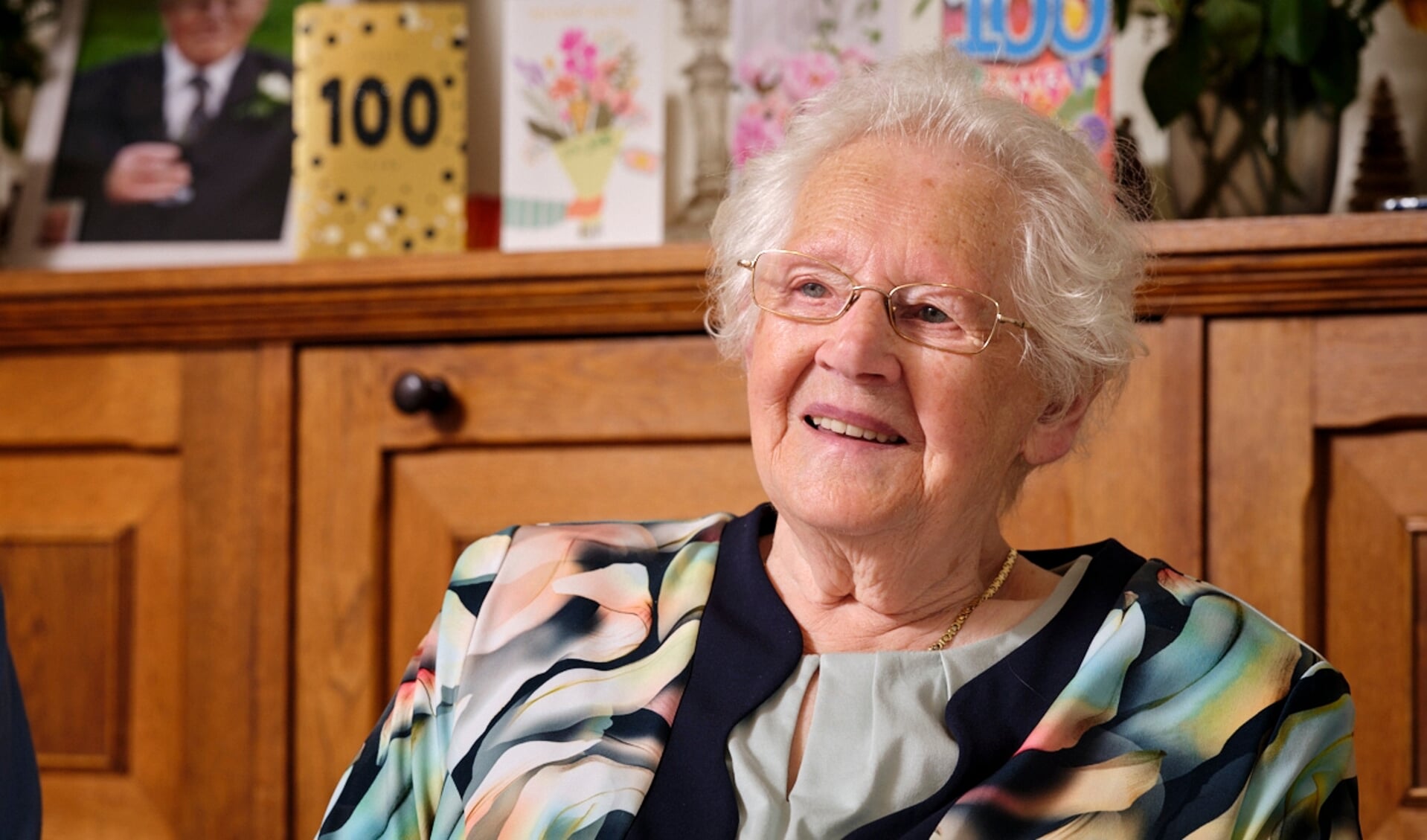 Mevrouw Biemans is 100 jaar geworden.