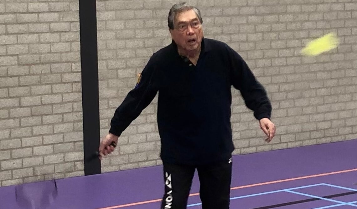 <p>Kai Tchong is met zijn 84 jaar het oudste lid van Badminton Club Lieshout.</p>
