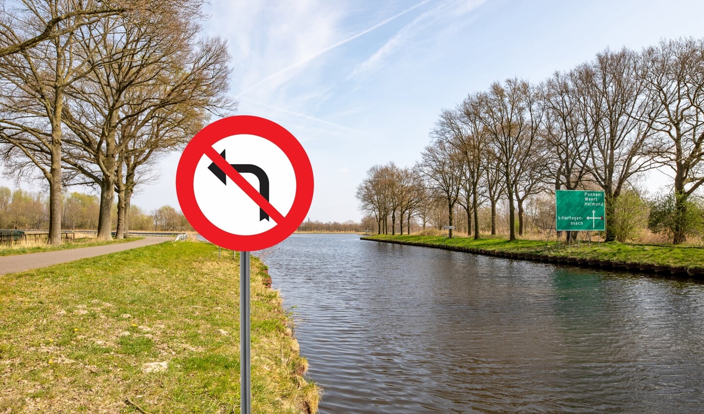Scheepsverkeer kan niet meer linksaf richting 's-Hertogenbosch