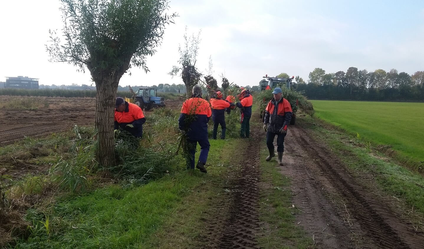 Vrijwilligers van Laarbeeks landschap aan het werk.